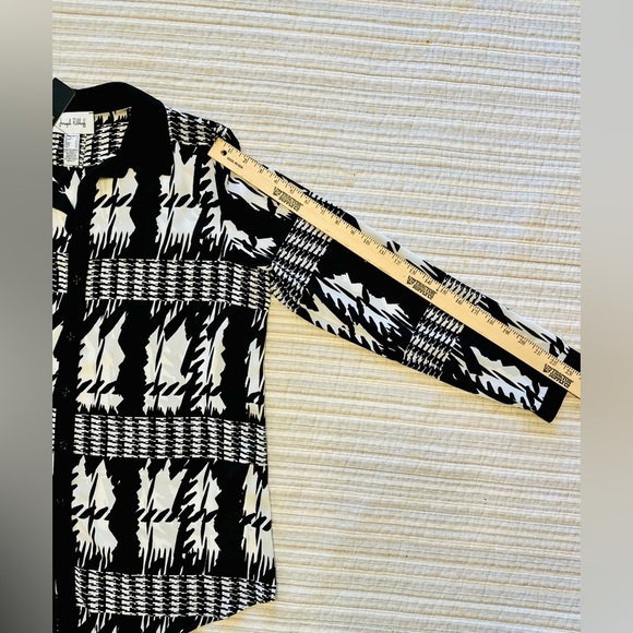 JOSEPH RIBKOFF 224292 WHITE/BLACK LDS BLOUSE, SIZE 12 - Picture 8 of 11